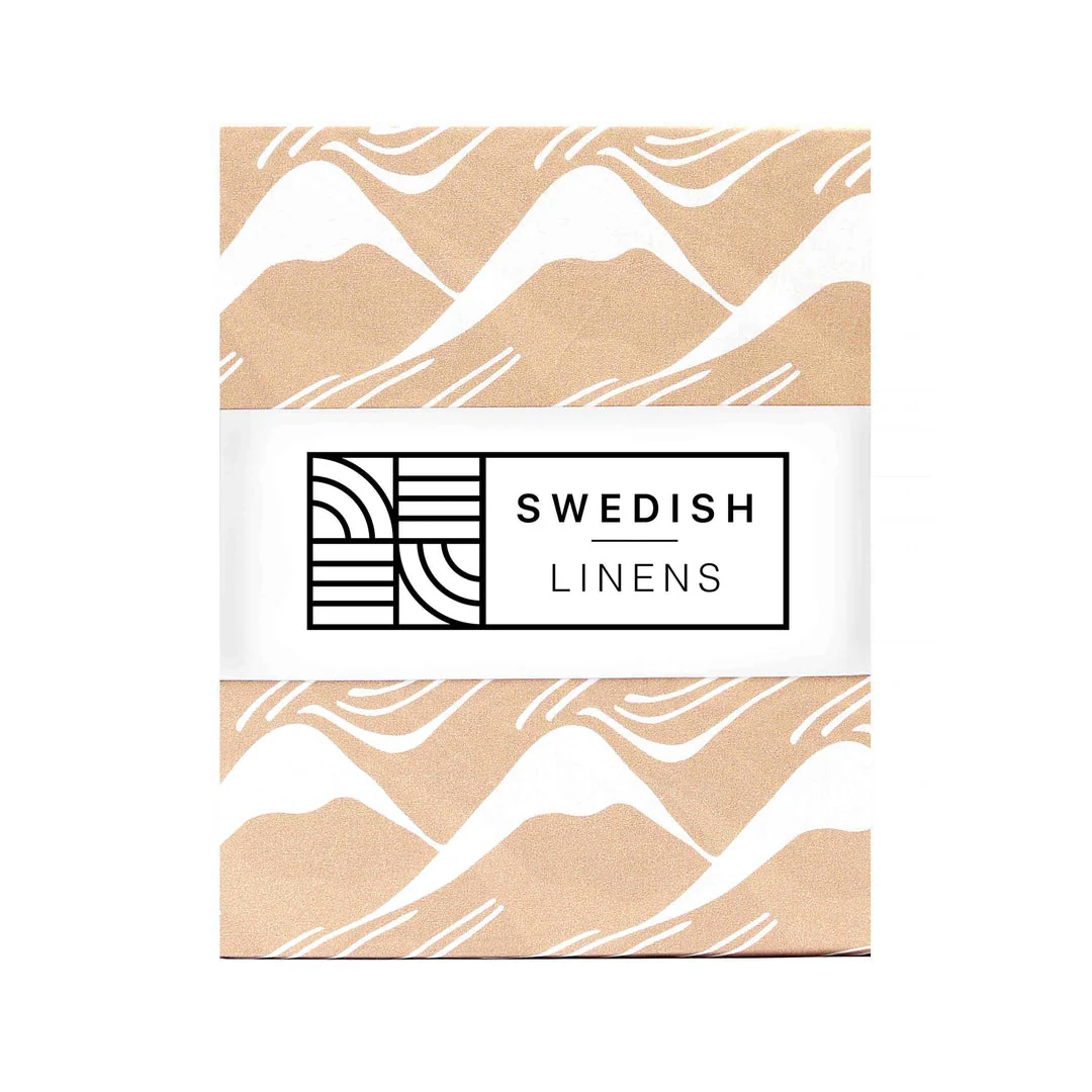 Swedish Linens - Ledikant Hoeslaken Mountains (60x120cm) – Image 3