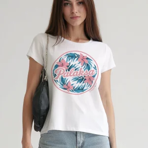 T-shirt Femme Léger – Tropical Flowers – Coton Bio Premium