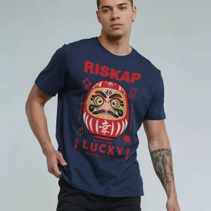 T-shirt Homme – Daruma Lucky Doll – Coton Bio Premium
