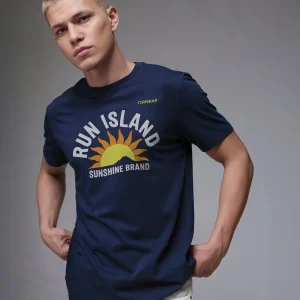 T-shirt Homme – Run Island Sunshine – Coton Bio Premium