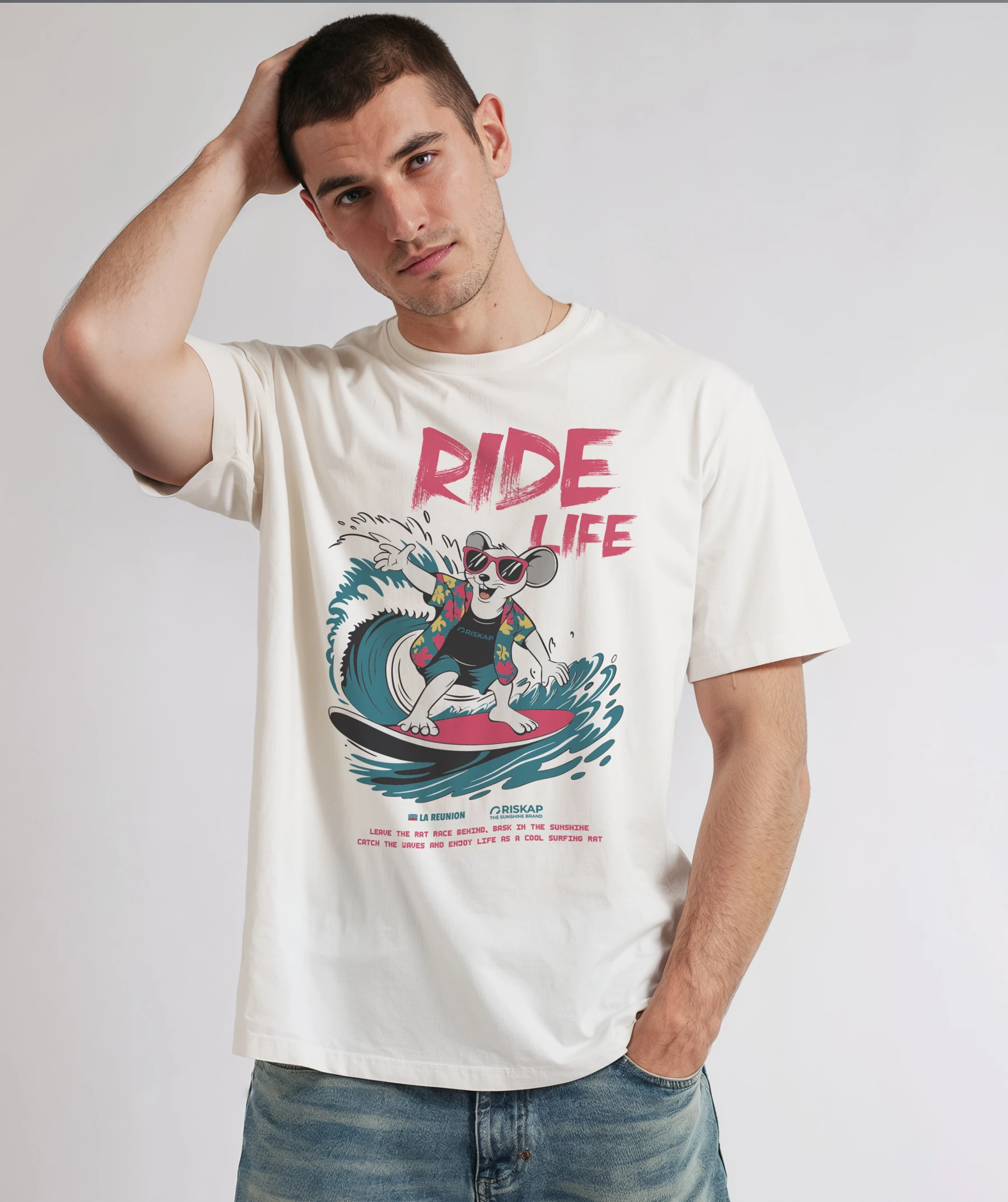 T-shirt Homme – Ride Life – Coton Bio Premium