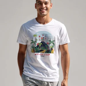 T-shirt Homme – Mi Aime A Ou – Qualité Premium Bio