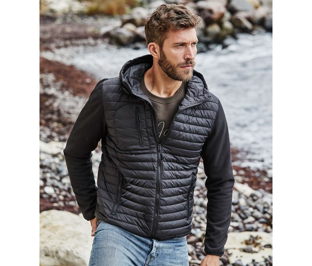 Hooded crossover jacket