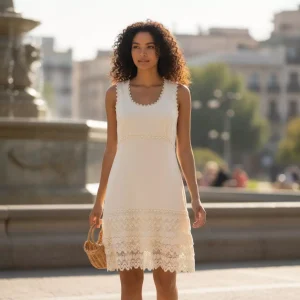 Robe courte en coton naturel – “K’acha”