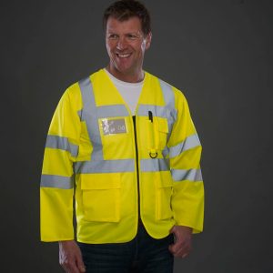 Hi-vis executive long sleeve waistcoat