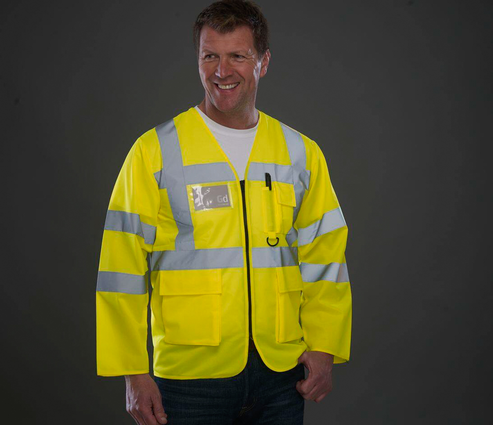 Hi-vis executive long sleeve waistcoat – Image 2