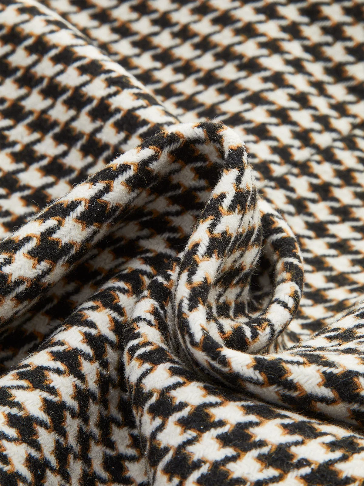 Blazer femme pied-de-poule avec ceinture et fente – Image 8