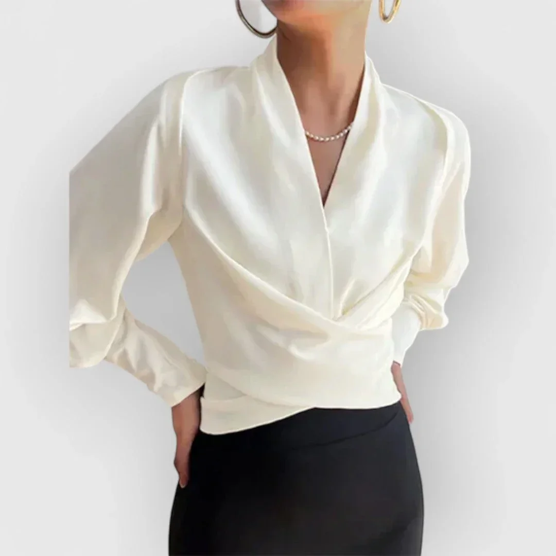 Blouse Femme Croisée Élégante pour Bureau et Loisirs – Image 5