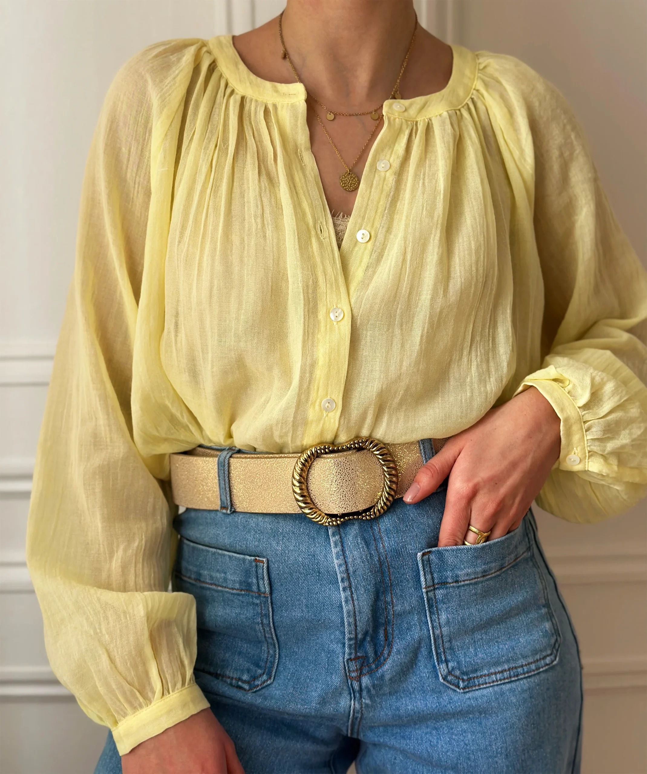Blouse Lucile Jaune – Image 2
