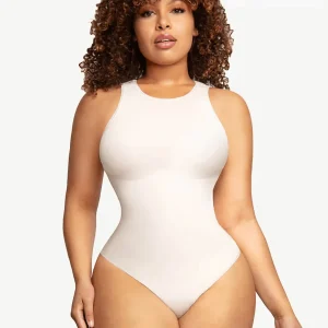 Body Gainant Sans Manches Avec Contrôle Du Ventre Et String