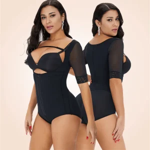 Bodysuit Galbant Grande Taille En Dentelle À Fermeture Frontale Avec Lifting De Hanches