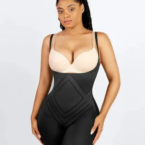 Body Gainant Ventre Plat à Buste Ouvert et Contrôle du Ventre