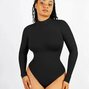 Body En Compression À Col Roulé À Manches Longues