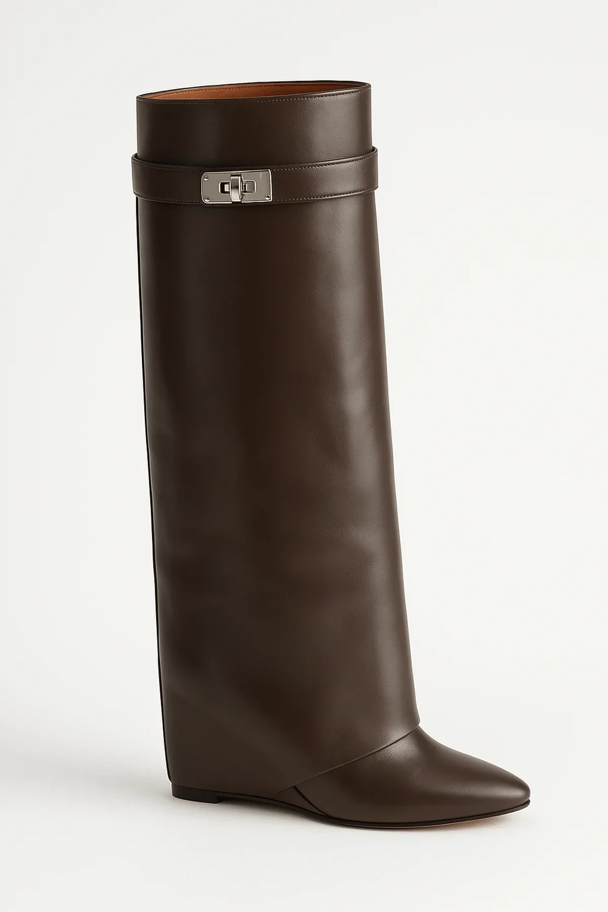 Bottes Femme Hautes Simili Cuir avec Fermeture Décorative – Image 6
