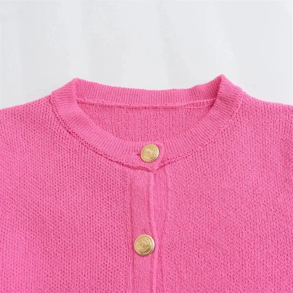 Cardigan femme tricoté chic avec boutons – Image 7