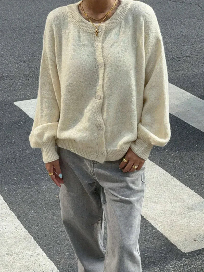 Cardigan tricoté femme boutonné parfait pour l'hiver – Image 9