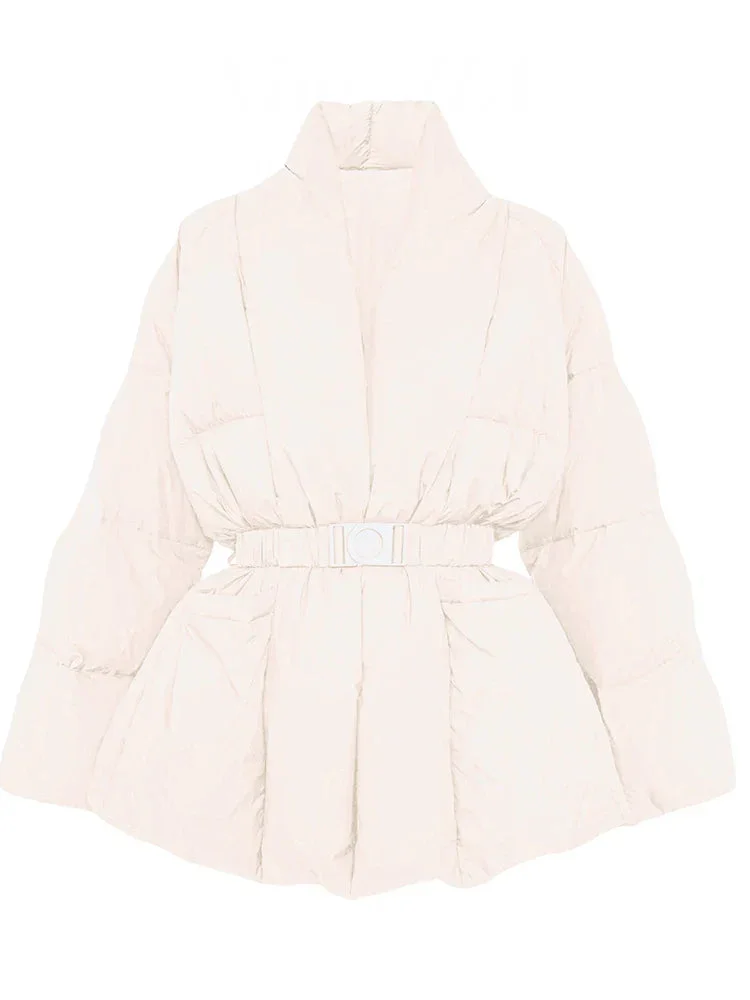 Doudoune femme avec ceinture et col montant – Image 6