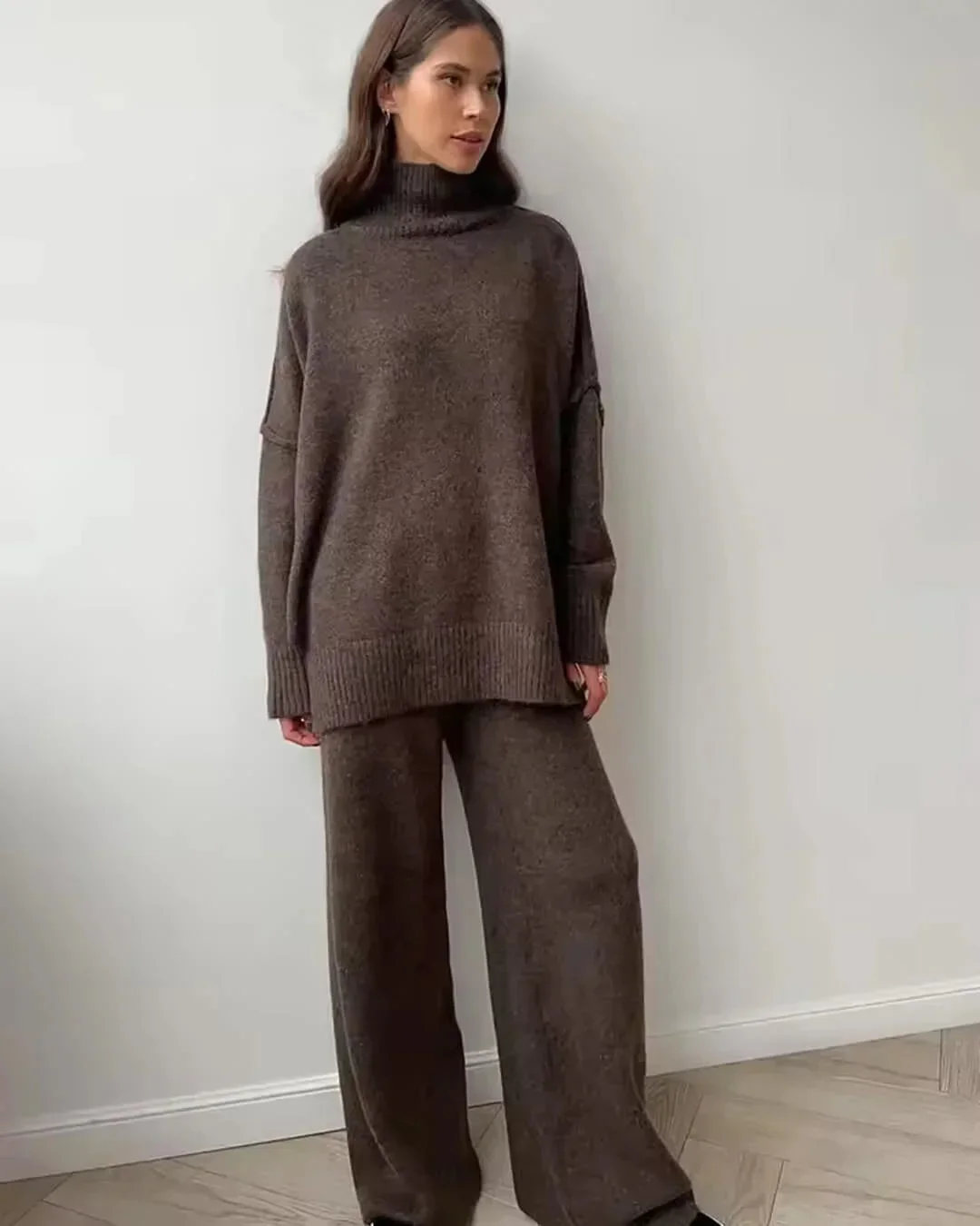 Ensemble col roulé femme coupe ample confortable – Image 6