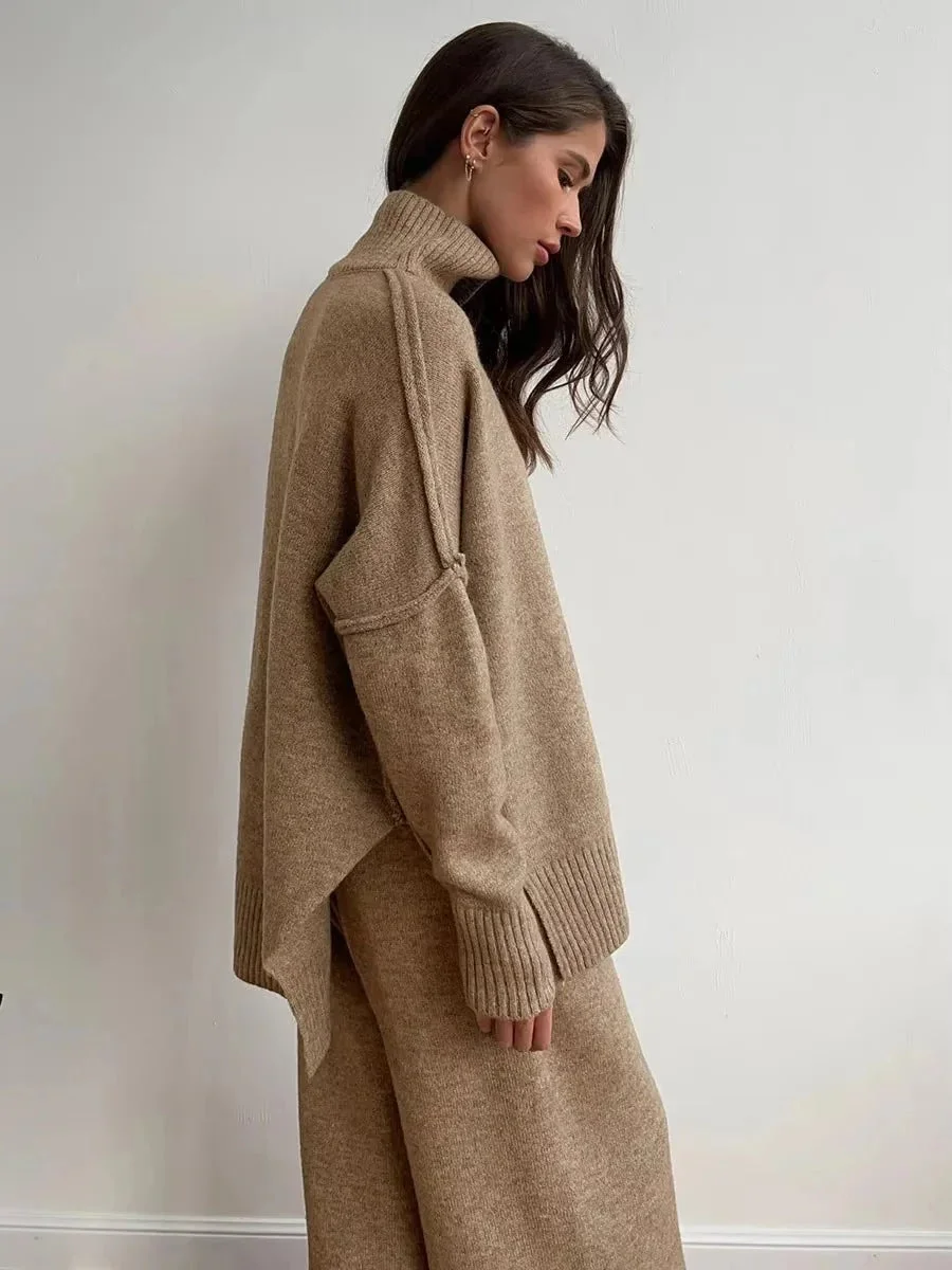 Ensemble col roulé femme coupe ample confortable – Image 5