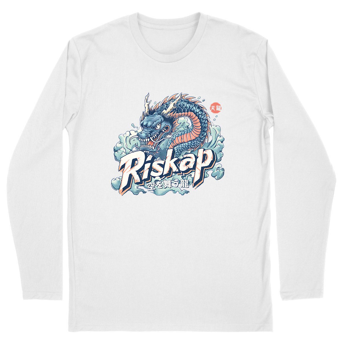 T-shirt Homme Manches Longues – Flying Dragon – Qualité Premium Bio – Image 3