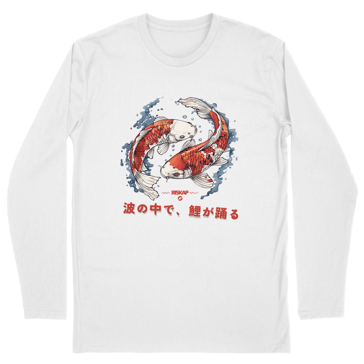 T-shirt Homme Manches Longues – Carpe Koï – Qualité Premium Bio – Image 3