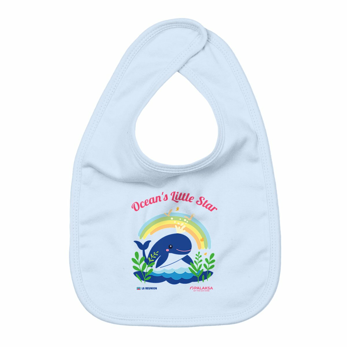 Bavoir bébé – Baleine Palaksa – Coton Bio Premium Plus – Image 4