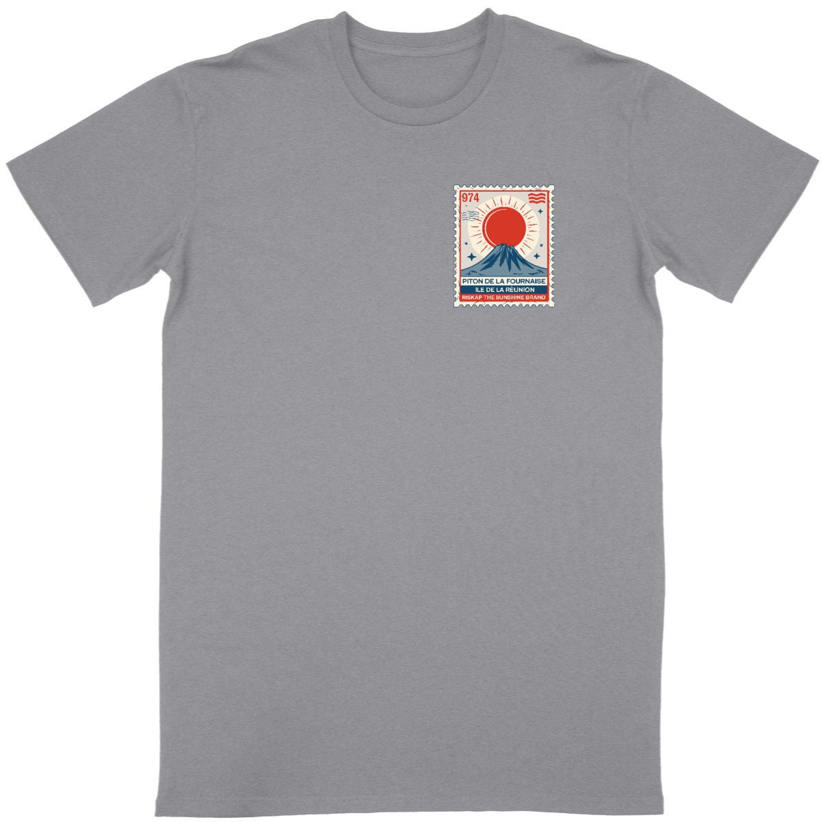 T-Shirt Homme – Timbre Réunion – Coton Bio Premium – Image 6