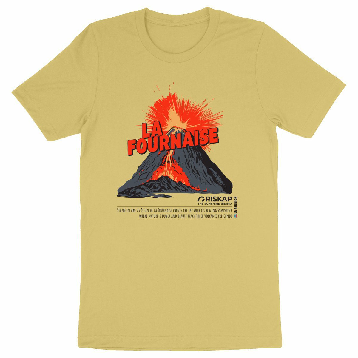 T-shirt Homme – La Fournaise Réunion – Coton Bio Premium – Image 7