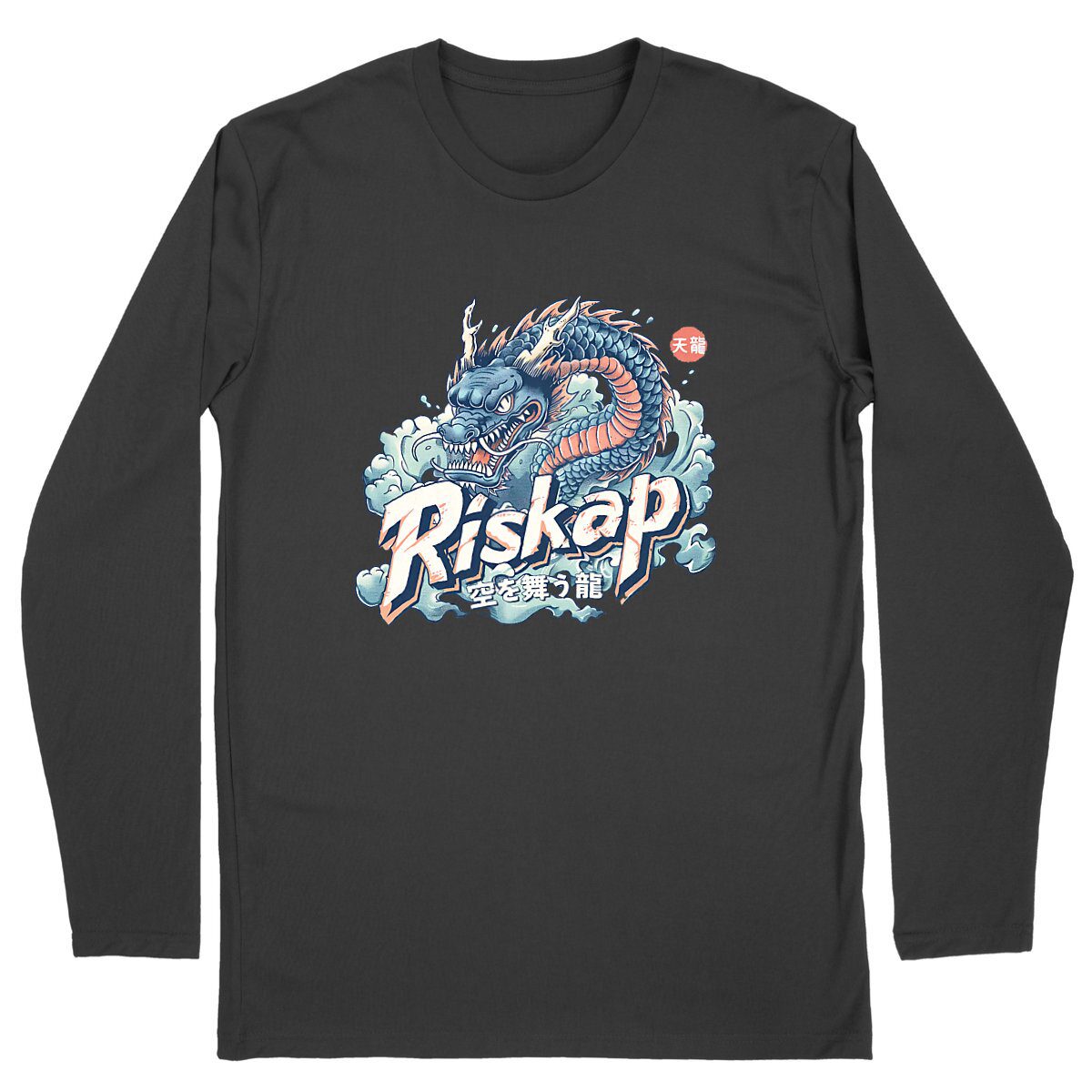 T-shirt Homme Manches Longues – Flying Dragon – Qualité Premium Bio – Image 4