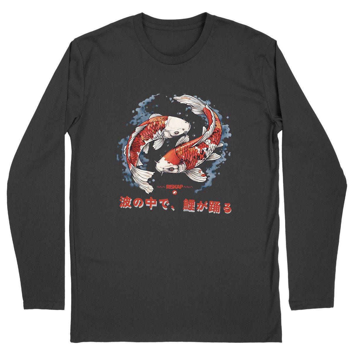 T-shirt Homme Manches Longues – Carpe Koï – Qualité Premium Bio – Image 4