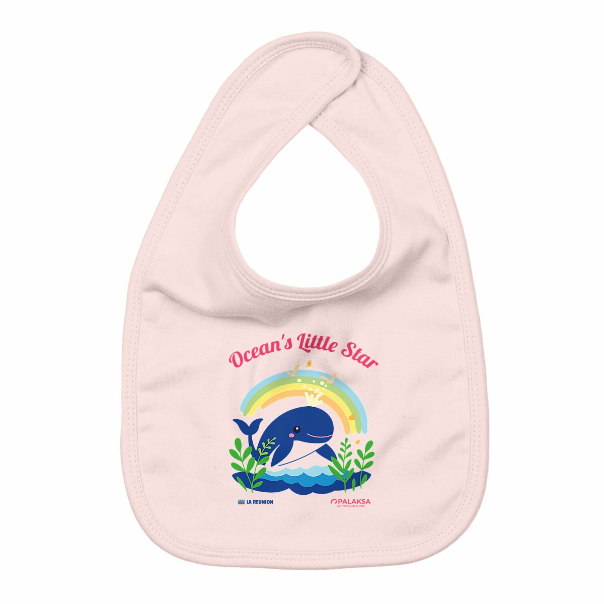 Bavoir bébé – Baleine Palaksa – Coton Bio Premium Plus – Image 3