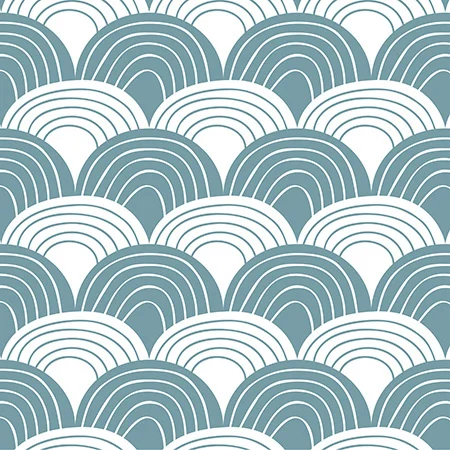 Swedish Linens - Hoeslaken Rainbow Muted Blue - (70x160x23cm) – Image 3