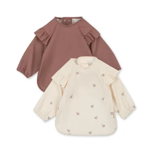 Konges Slojd - set van 2 slabbetjes met mouwen en ruches