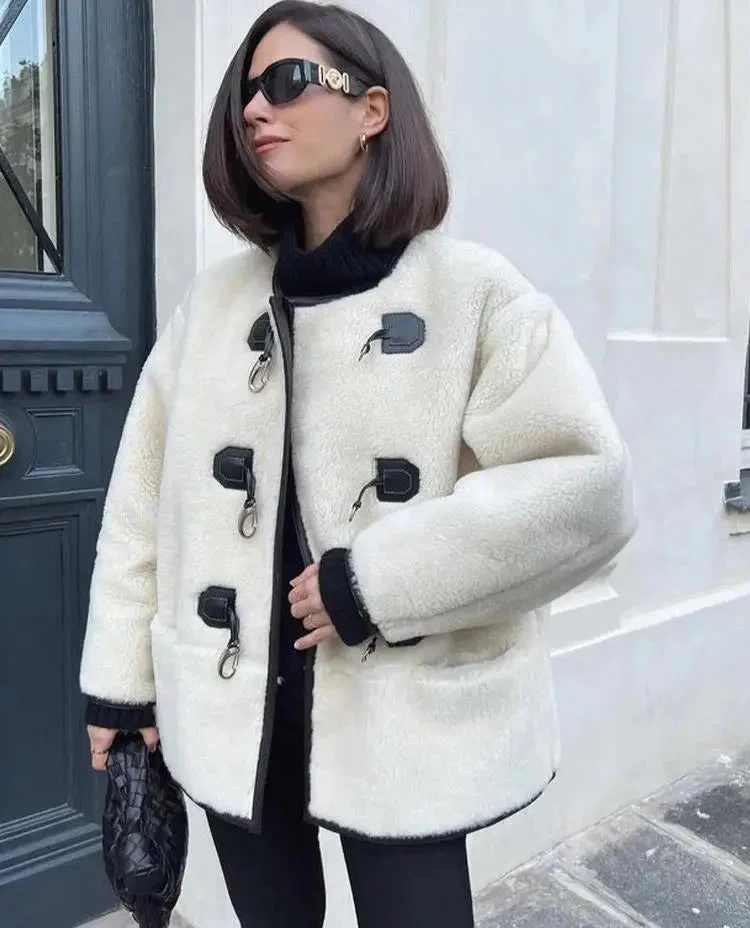 Manteau chaud femme avec fermeture décorative – Image 5