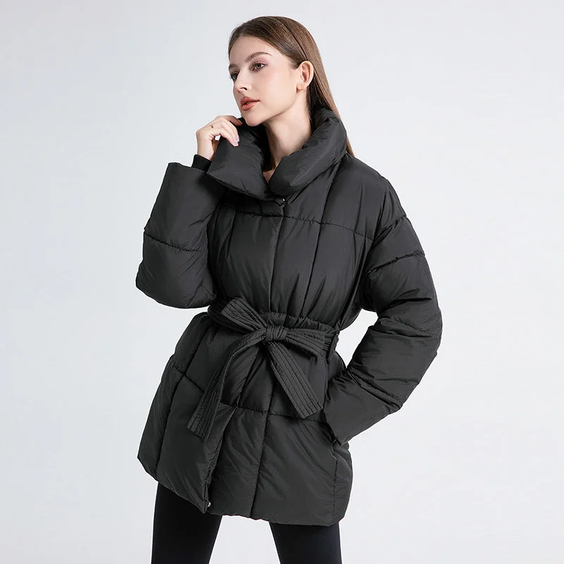 Manteau d’hiver femme avec ceinture et col élégant – Image 5