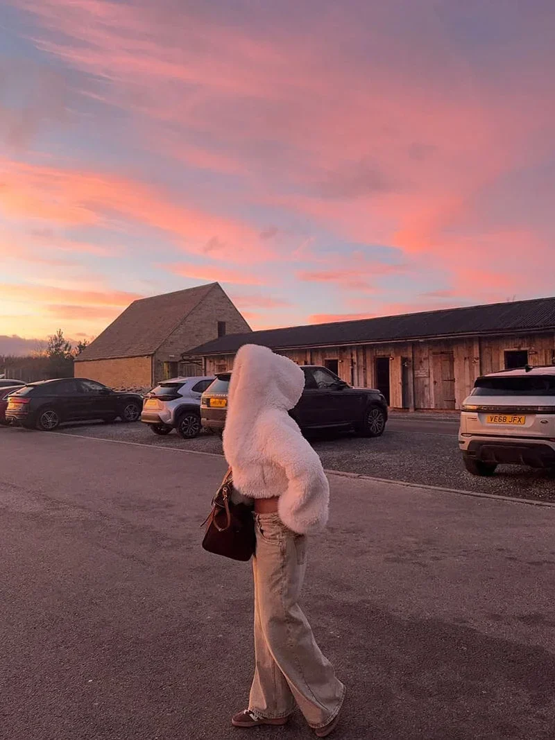 Manteau femme décontracté avec capuche en fausse fourrure – Image 5