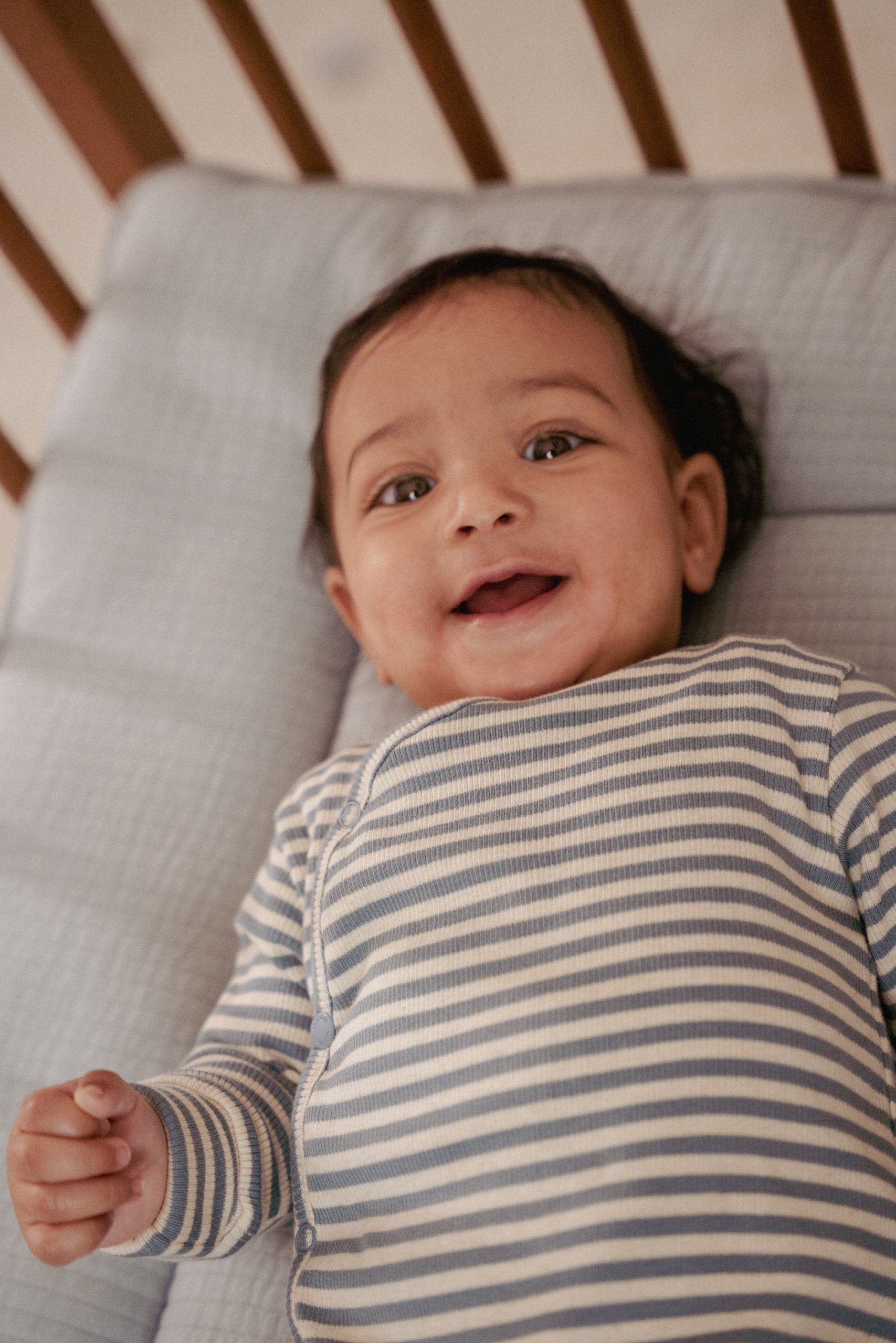 Little Dutch - Boxpak- Eendelige Pyjama - Stone Blue Stripe blauw – Image 5