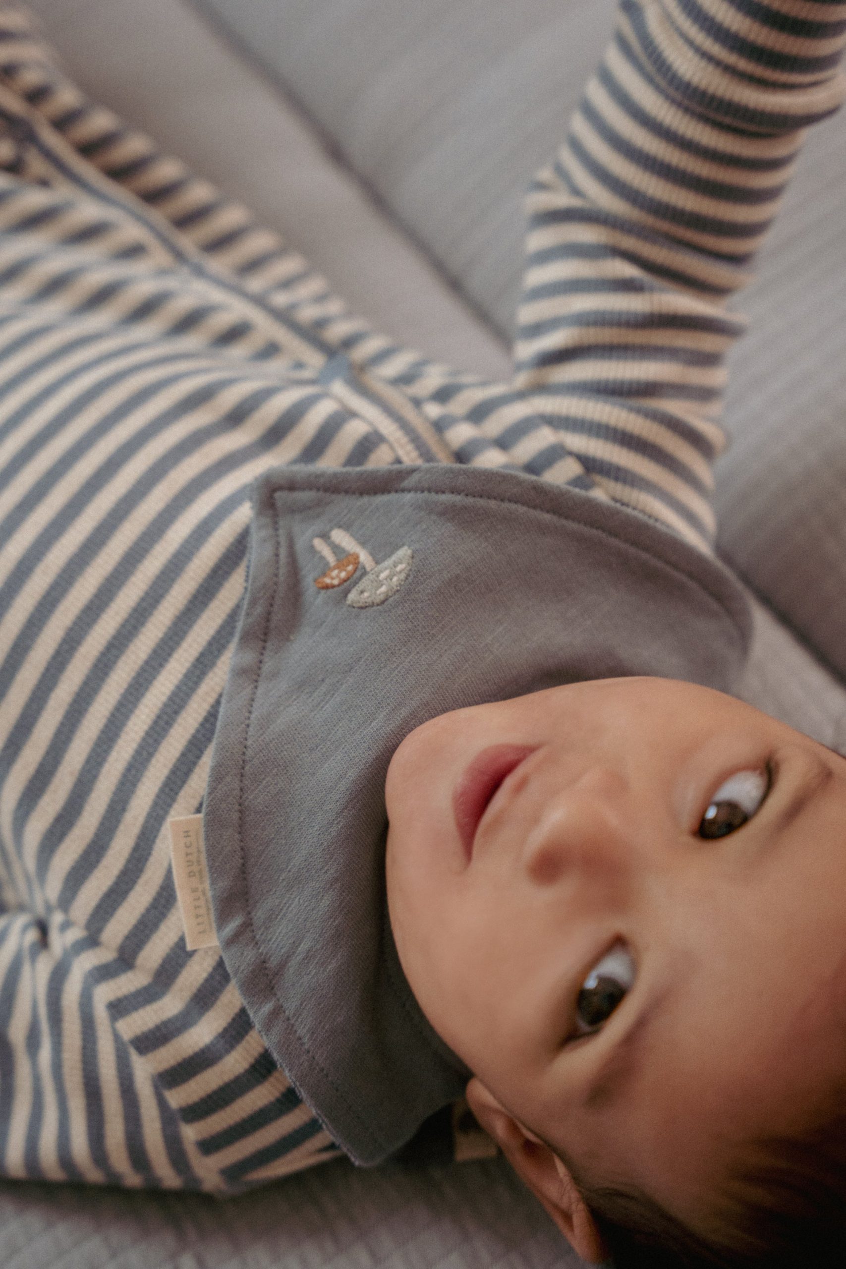 Little Dutch - Boxpak- Eendelige Pyjama - Stone Blue Stripe blauw – Image 9