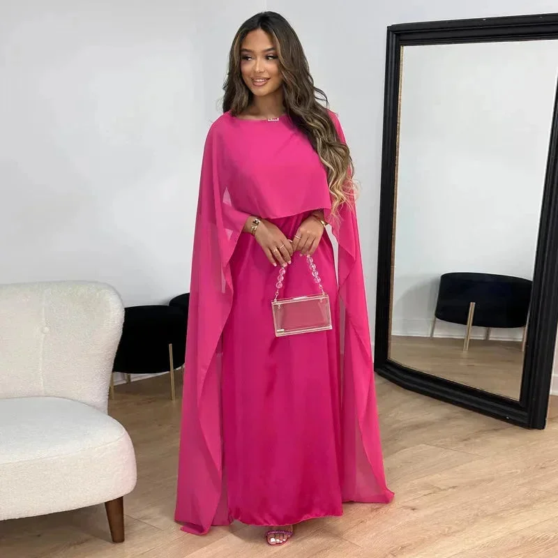Robe cape maxi femme coupe élégante fluide – Image 4