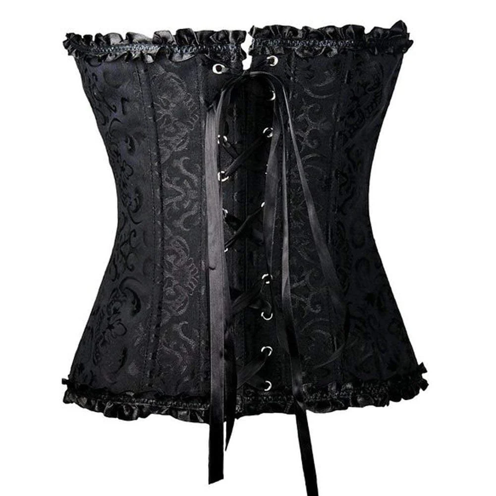Corset Amincissant Rétro à Bordures Croisées en Jacquard pour Femmes – Image 5
