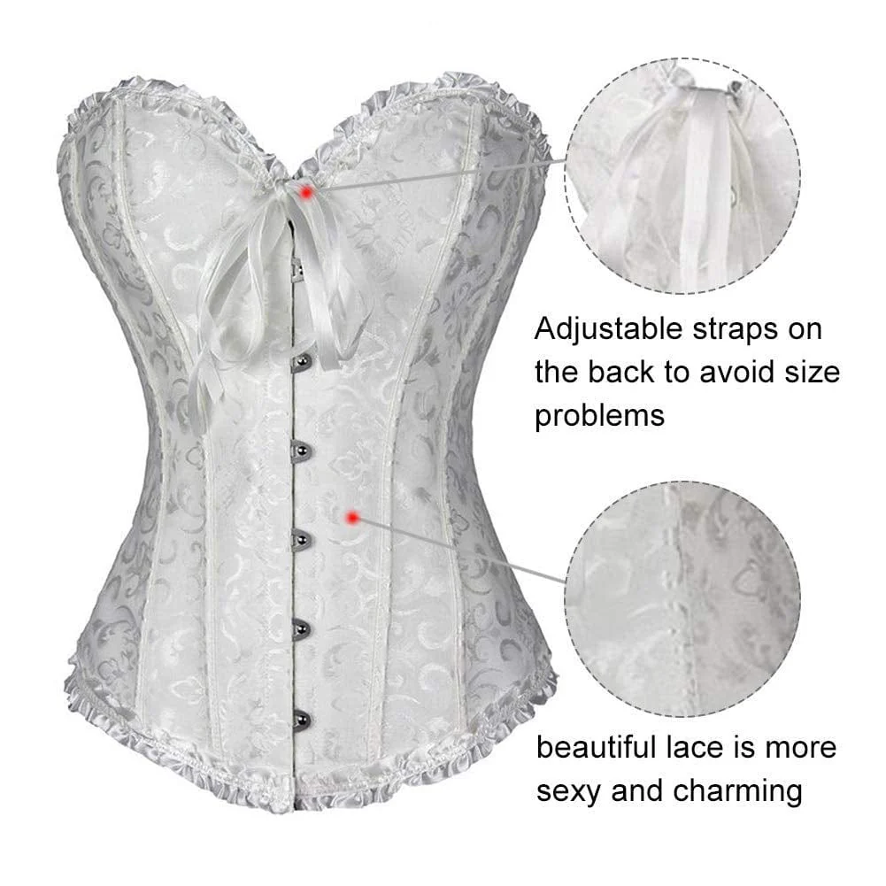 Corset Amincissant Rétro à Bordures Croisées en Jacquard pour Femmes – Image 8