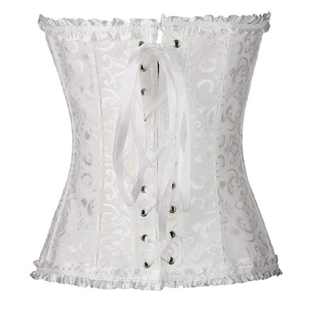 Corset Amincissant Rétro à Bordures Croisées en Jacquard pour Femmes – Image 9