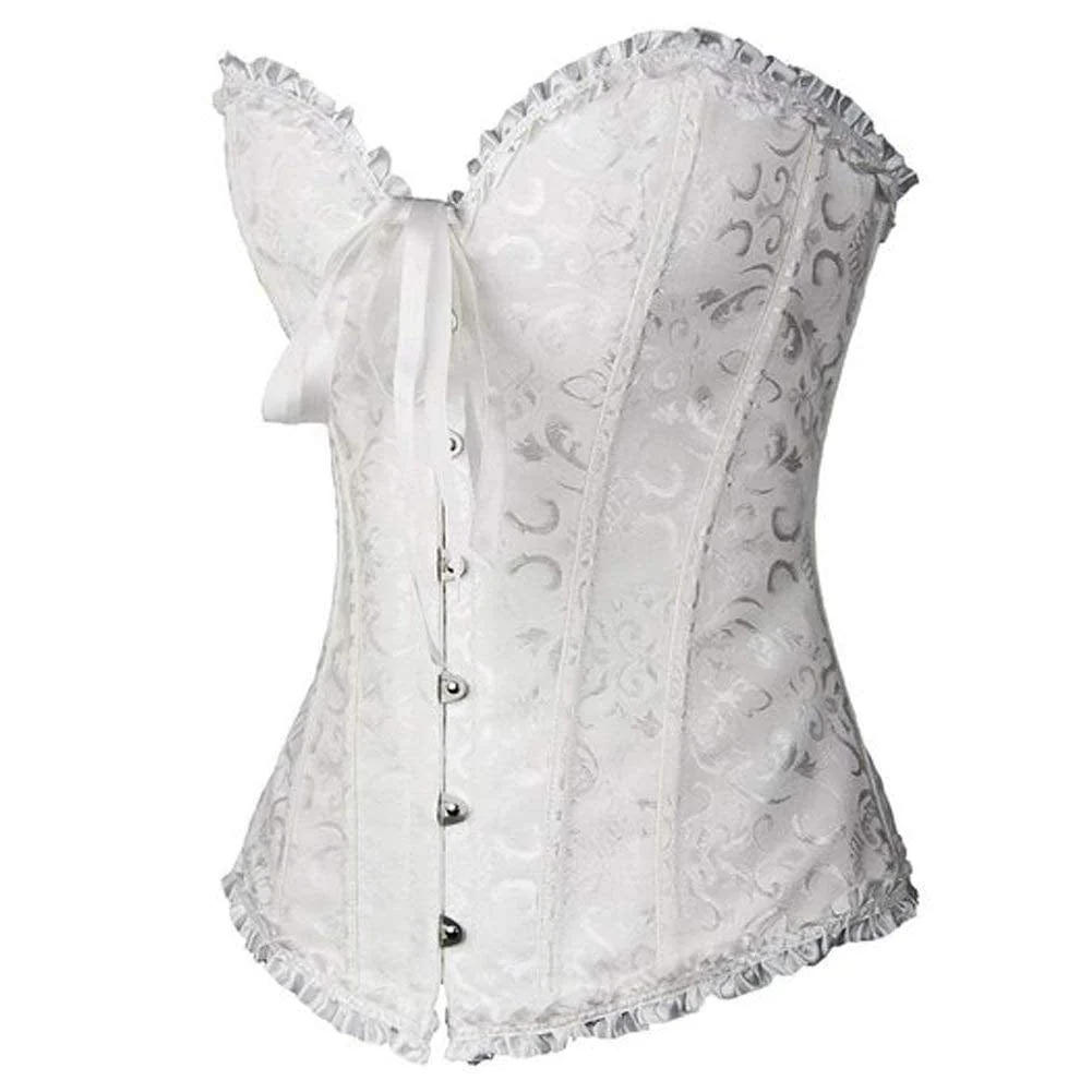 Corset Amincissant Rétro à Bordures Croisées en Jacquard pour Femmes – Image 7