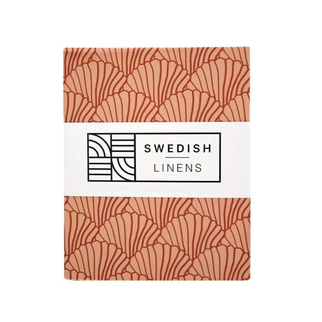 Swedish Linens - Jr. Bed Ledikant Hoeslaken Seashells (70x160cm) – Image 6