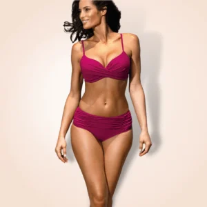 Bikini 2 Pièces Multicolore Taille Haute Avec Cordon De Serrage Au Dos