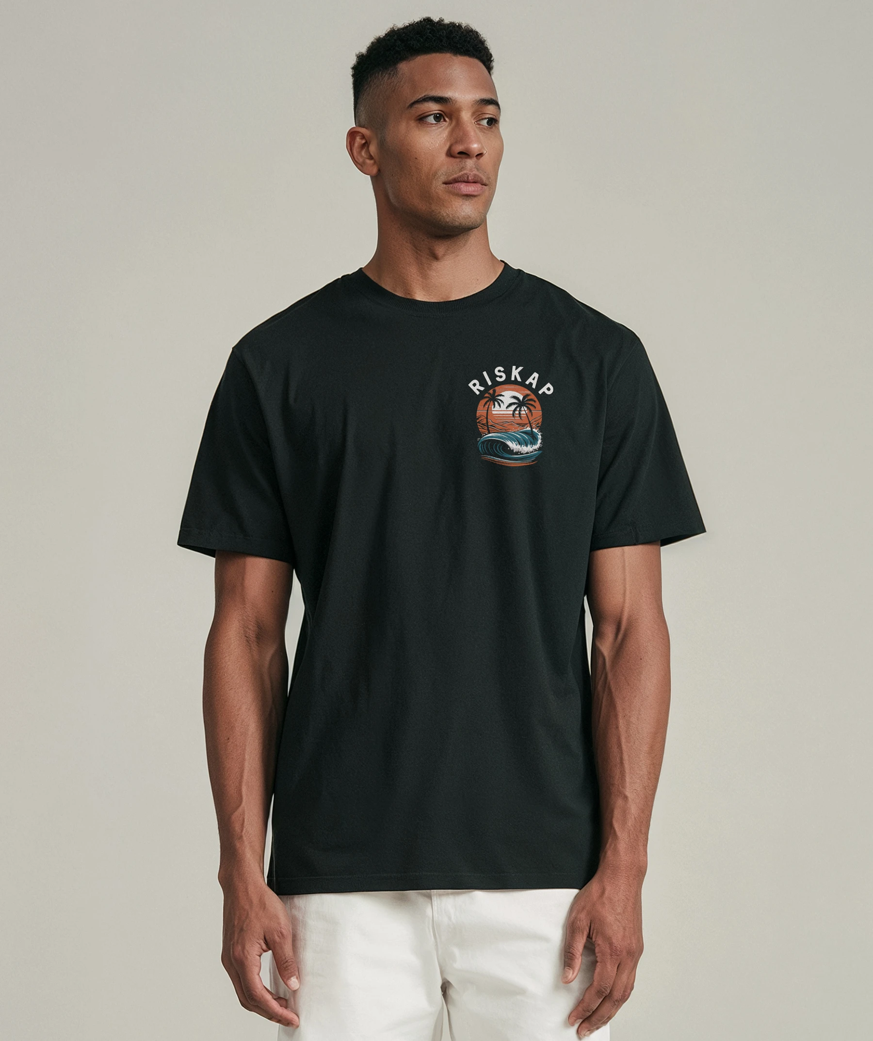 T-shirt Homme – Sunset Wave – Coton Bio Premium – Image 3