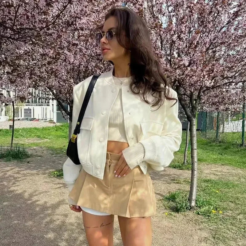 Veste bomber femme avec poches frontales pratiques – Image 6