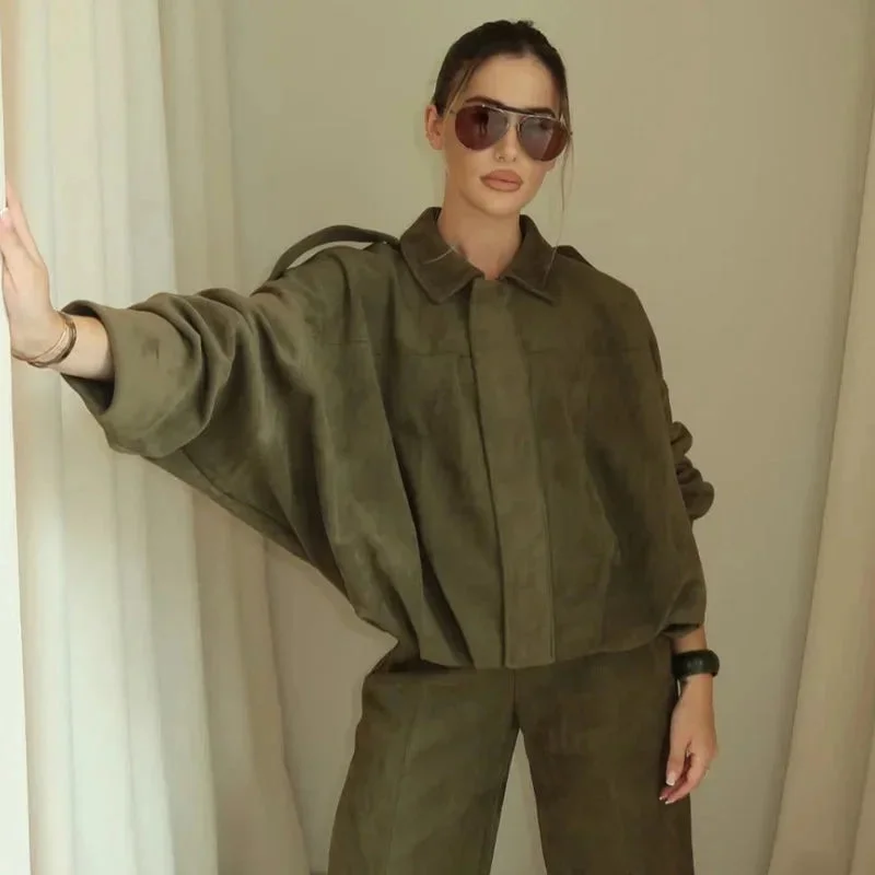 Veste bomber femme oversize avec fermeture éclair – Image 6