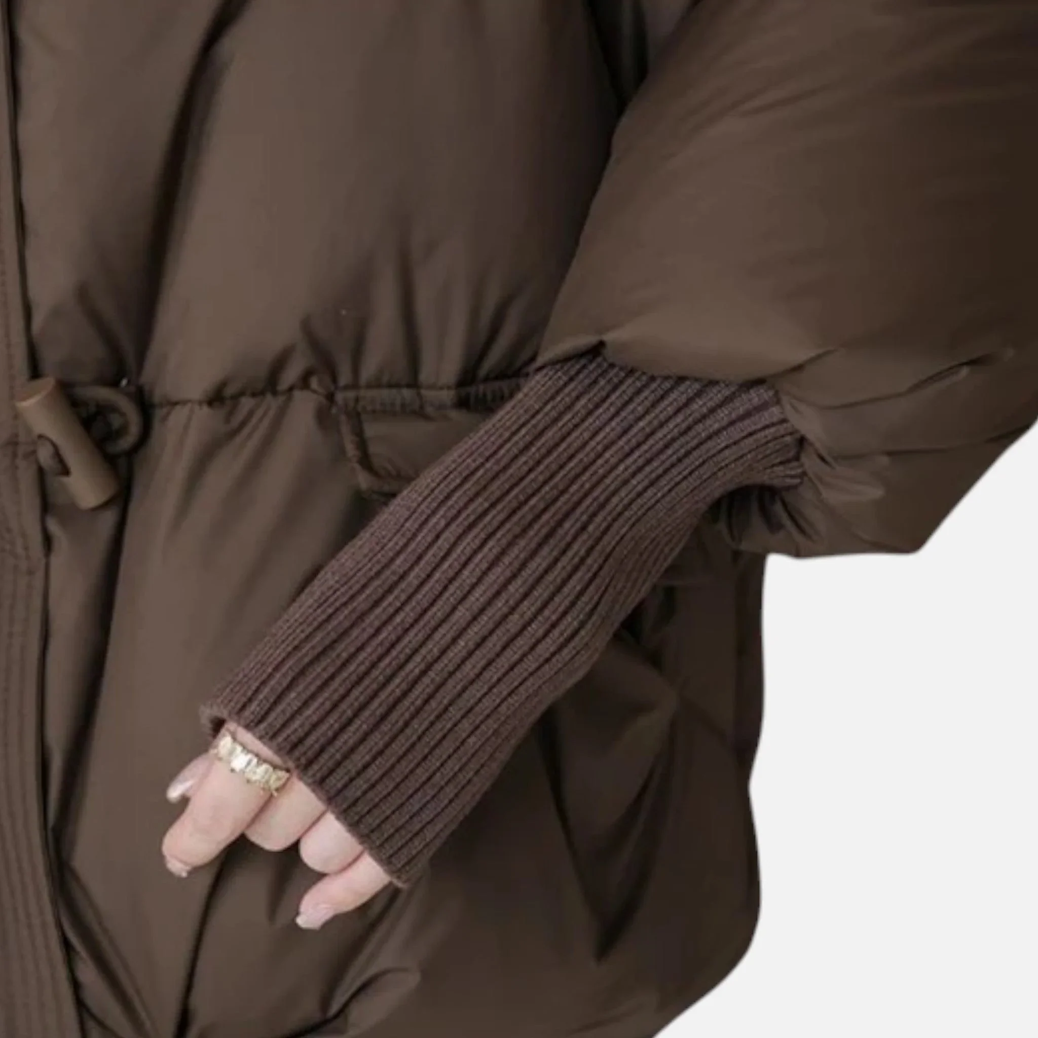 Veste femme avec col en fausse fourrure et manches côtelées – Image 5