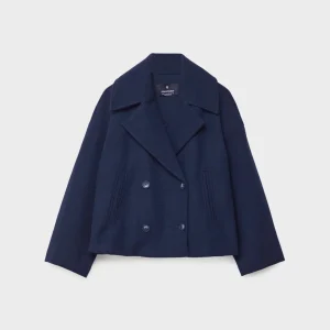 Veste femme courte à double boutonnage moderne